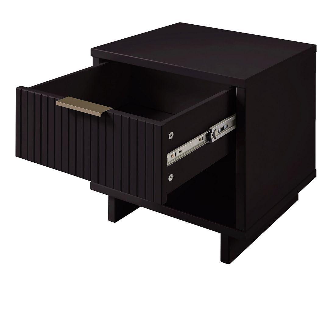 Granville Modern 2 Drawer Nightstand Light Gray - Manhattan Comfort: Soft Close, UV Finish, Metal Handles