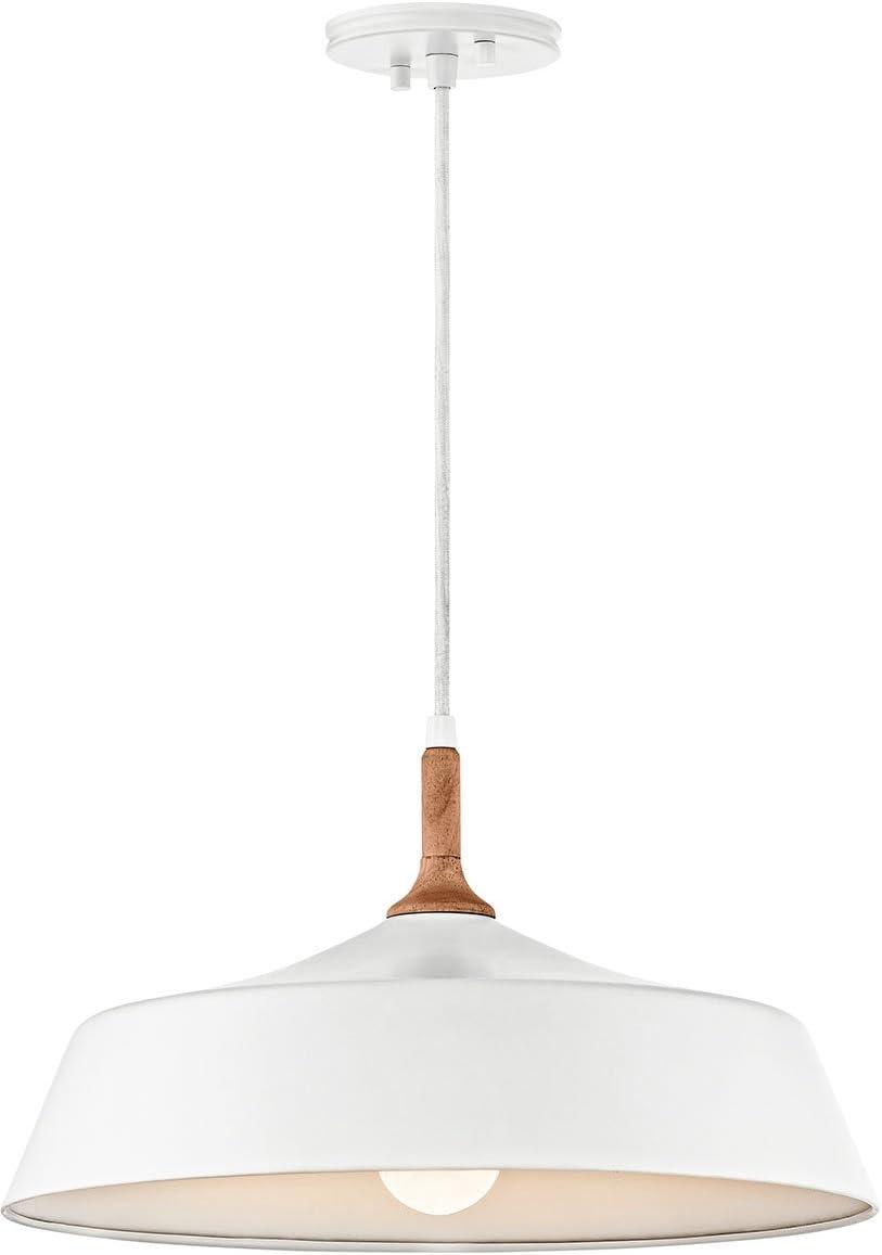 Danika Mid-Century Modern Black and White 16'' Pendant Light