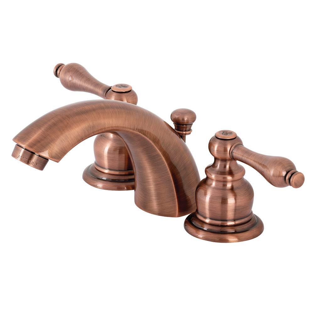 Kingston Brass Kingston Brass Victorian Two-Handle 3-Hole Deck Mount Mini-Widespread Bathroom Faucet with Plastic Pop-Up KB946AL