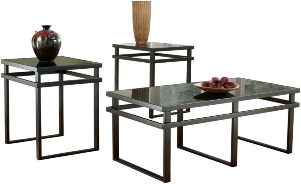 Set of 3 Laney Side Tables Black/Gray - Signature Design by Ashley