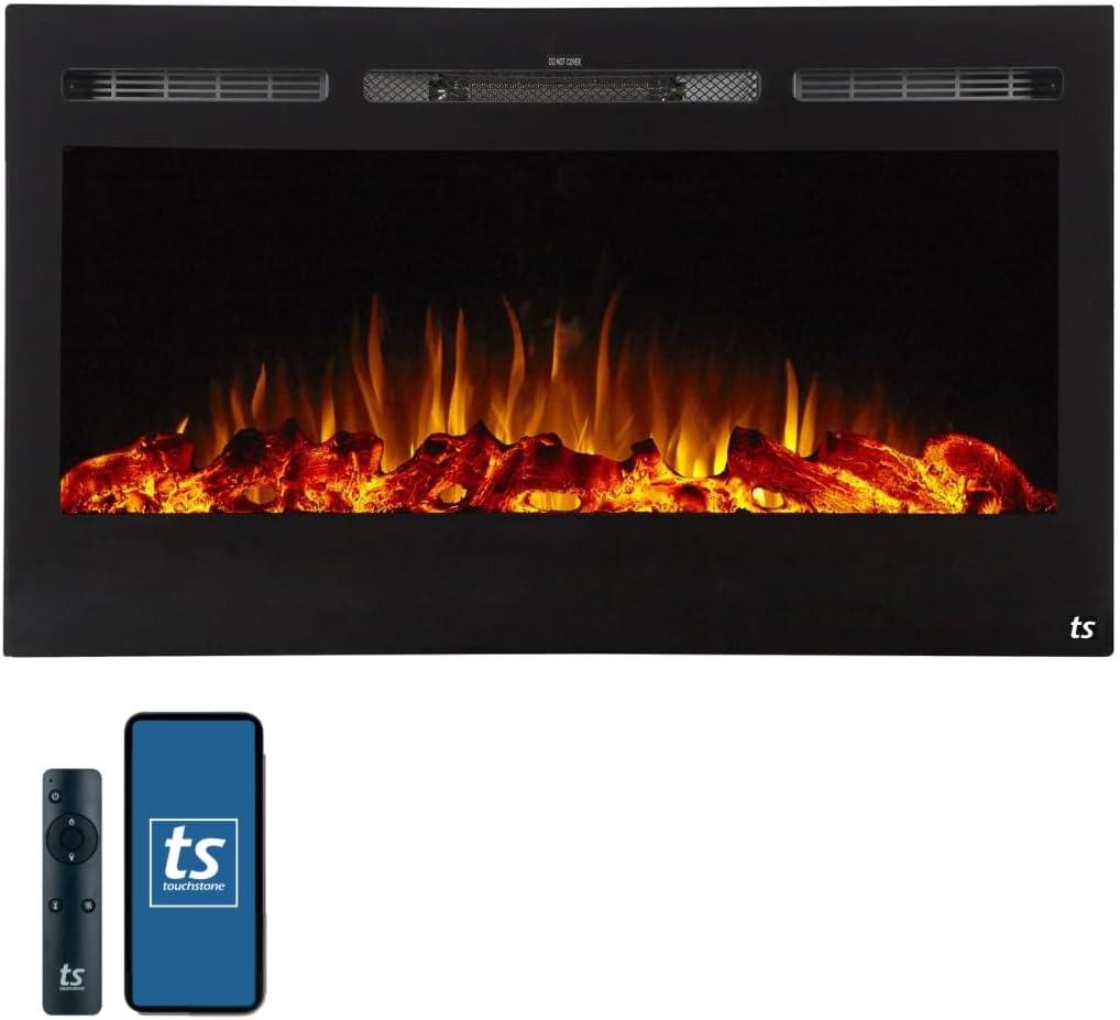 The Sideline by Touchstone - 36" Smart Electric Fireplace - WiFi Enabled