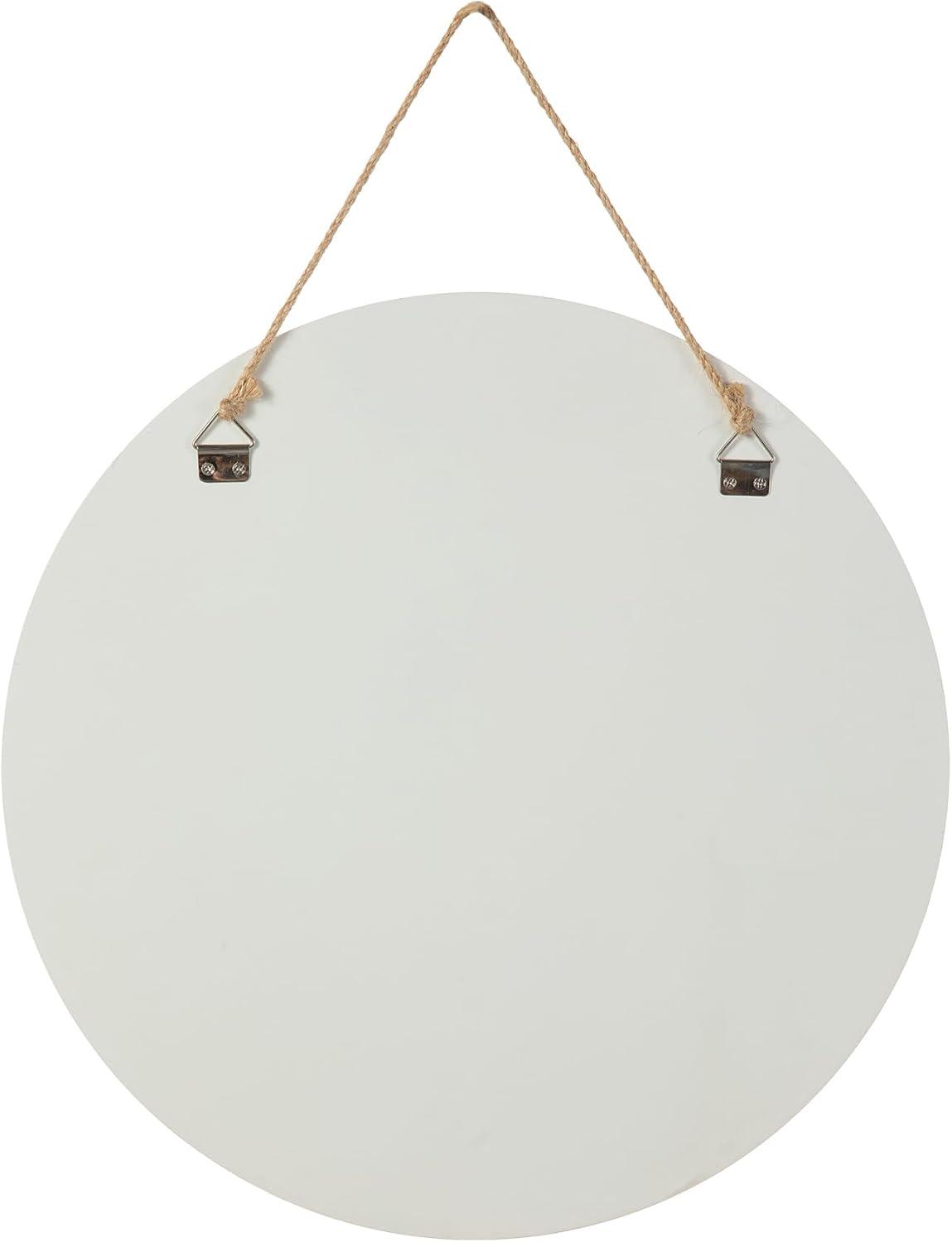 Glitzhome Easter Wooden Hanging Sign, 11.75"D Round Easter Bunny Eggs Sign Door Decoration, Rustic Easter Rabbit Wood Wreath Sign for Easter Spring Holiday Front Door Wall Farmhouse Porch Decor