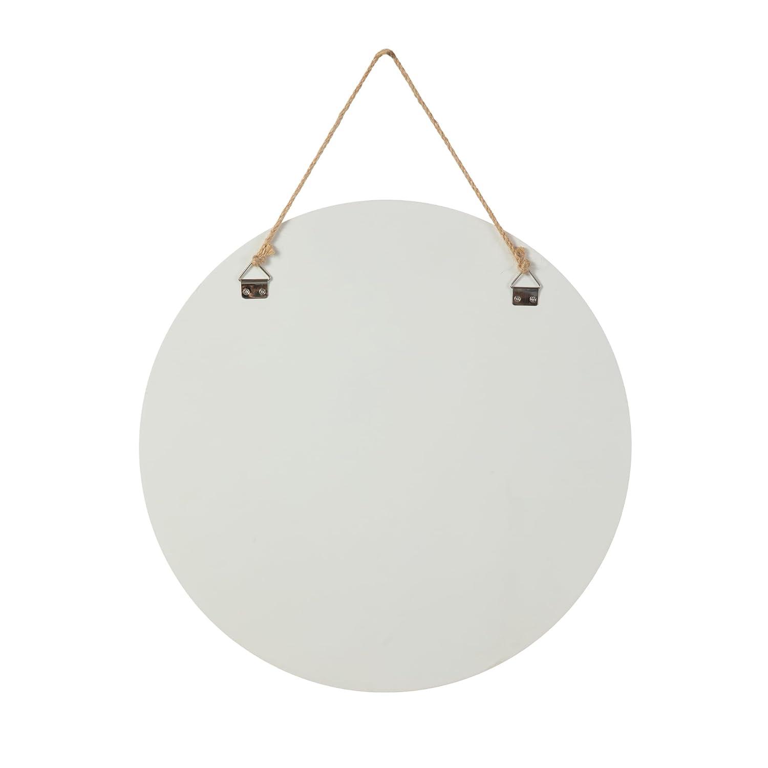 Glitzhome Easter Wooden Hanging Sign, 11.75"D Round Easter Bunny Eggs Sign Door Decoration, Rustic Easter Rabbit Wood Wreath Sign for Easter Spring Holiday Front Door Wall Farmhouse Porch Decor