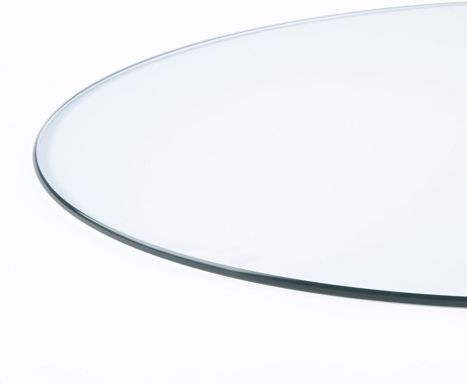 36" Round Clear Tempered Glass Table Top By Spancraft Glass