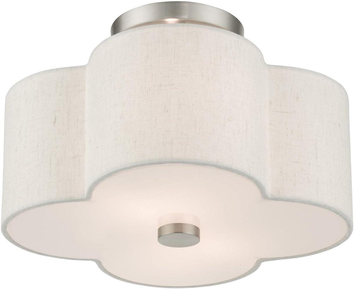 Livex Lighting - Solstice - 2 Light Semi-Flush Mount in French Country Style -