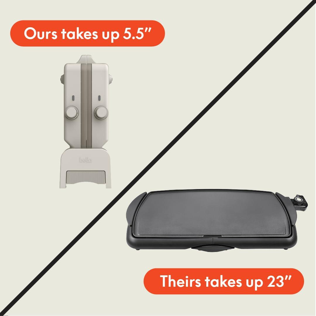 bella Bella Fold & Store Dual Temp Griddle