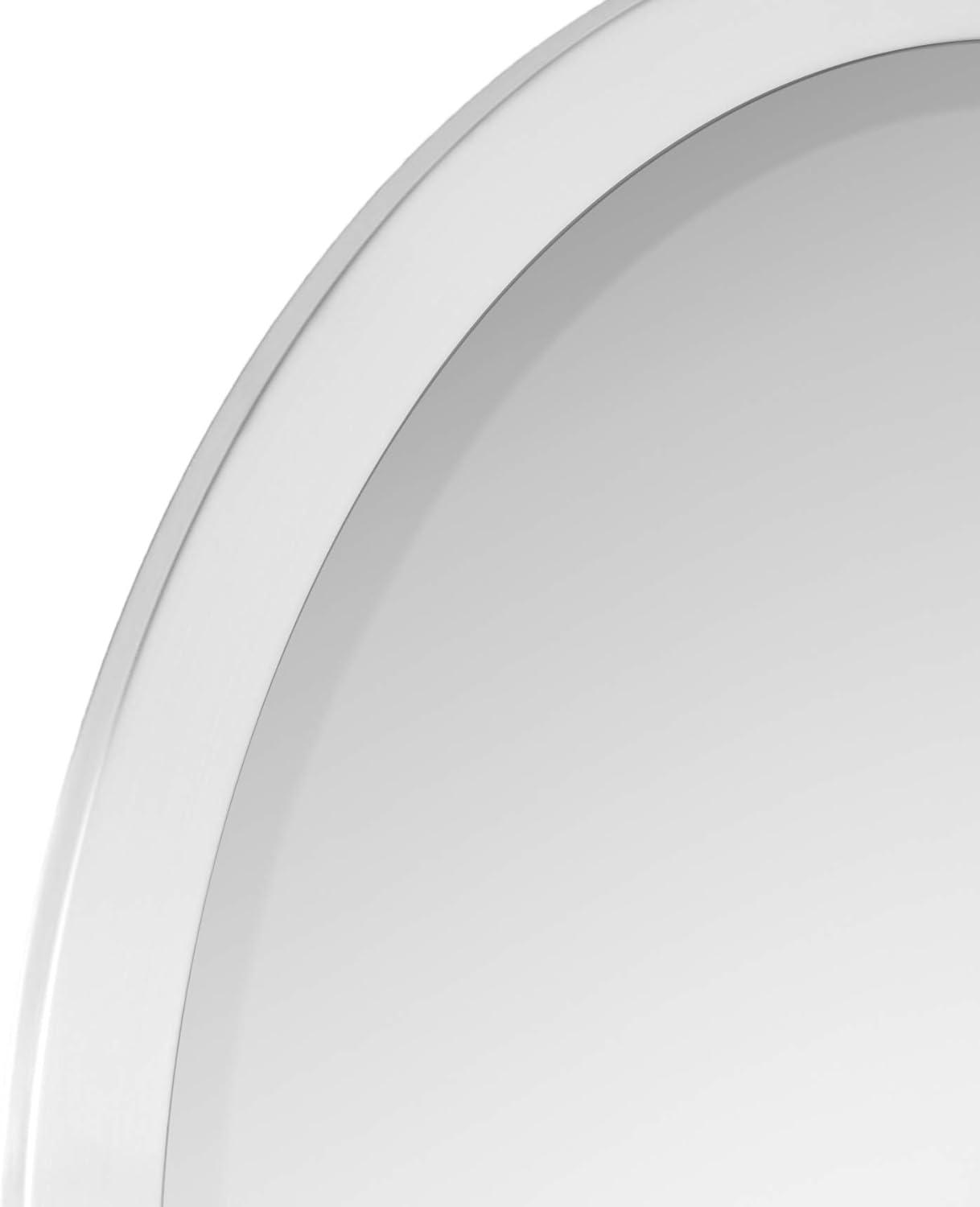 Head West Brushed Nickel Stainless Steel Oval Framed Beveled Accent Wall Vanity Mirror - 23 x 29