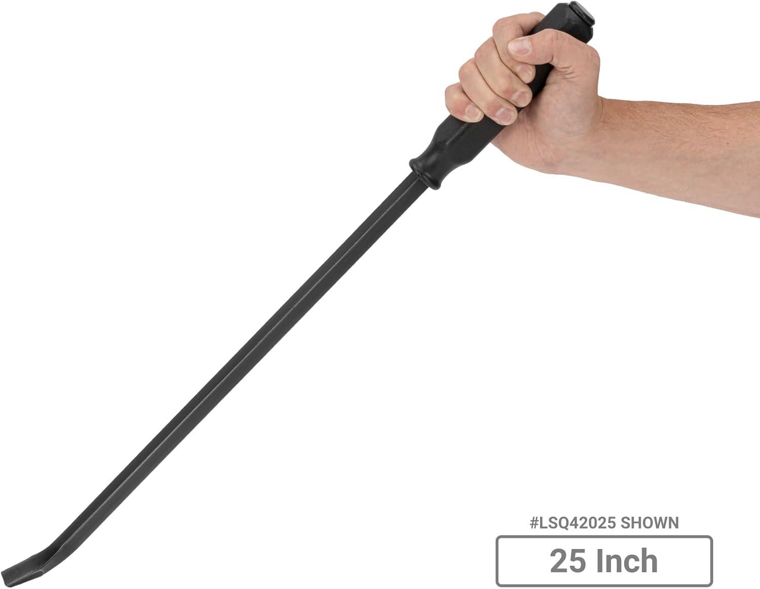 Tekton 5-Piece Black Steel Pry Bar Set with Wall Hanger