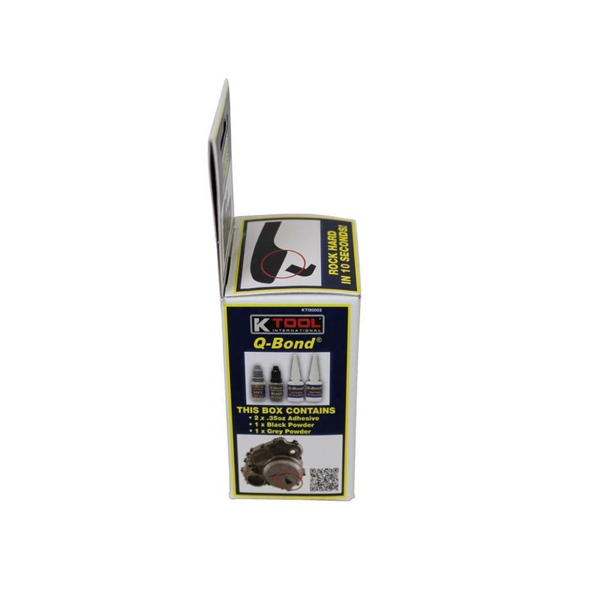 K Tool International Q-BOND KIT Fast Acting Automotive Adhesives, 0.32 oz Bottle