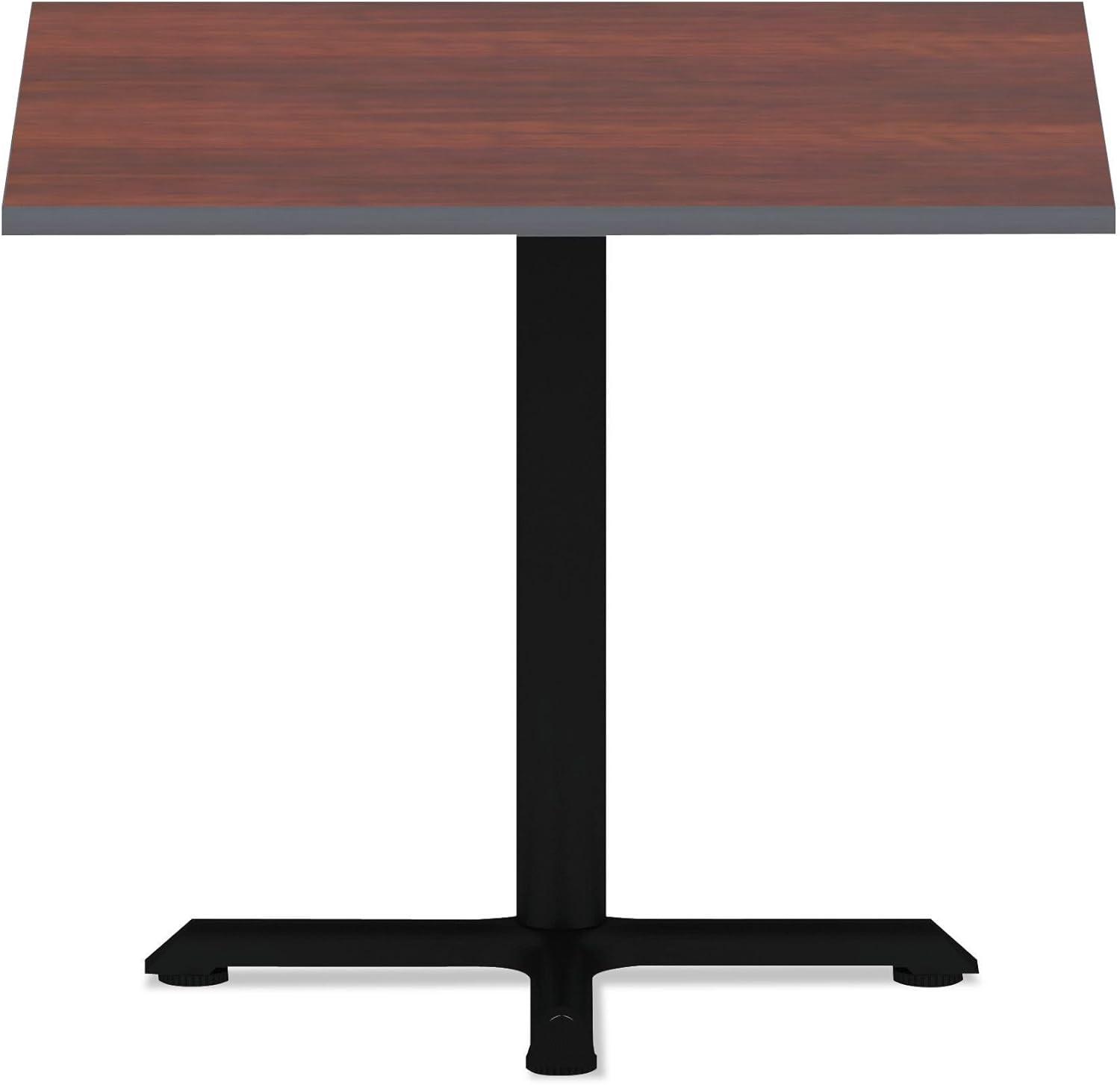 Black Steel Single-Column Table Base with X-Shaped Base