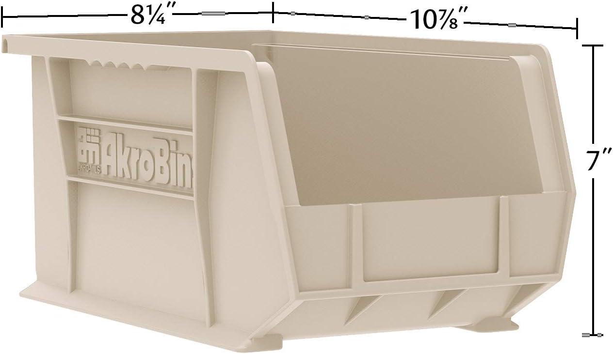 Yellow Stackable Plastic Storage Bin with Divider Slots