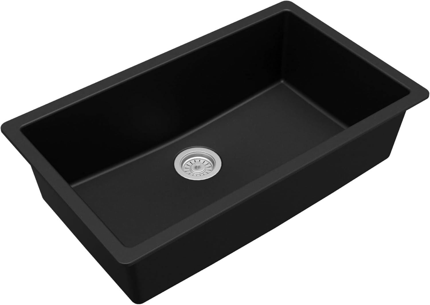 Karran Quartz 32-1/4'' X 19-1/4'' Large Single Bowl Undermount Kitchen Sink