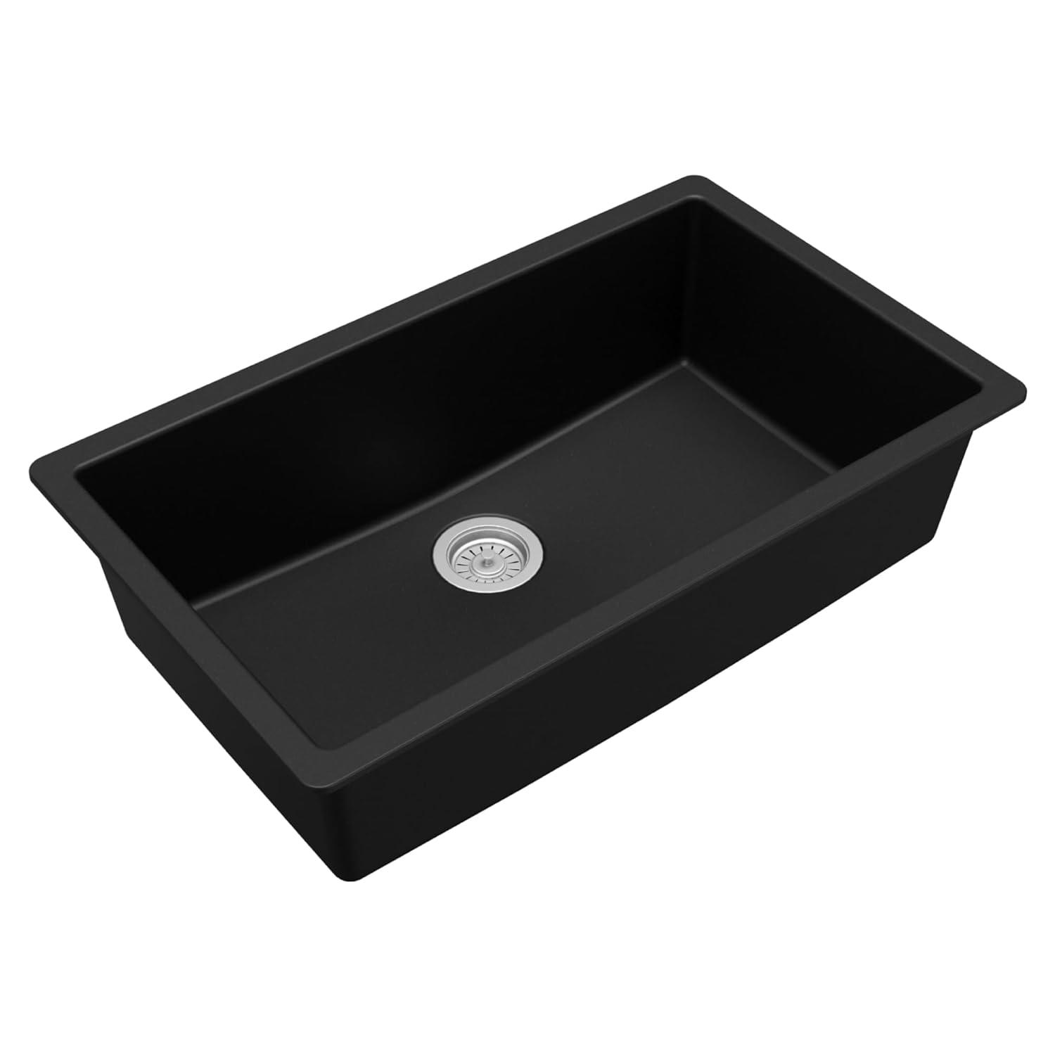 Karran Quartz 32-1/4'' X 19-1/4'' Large Single Bowl Undermount Kitchen Sink
