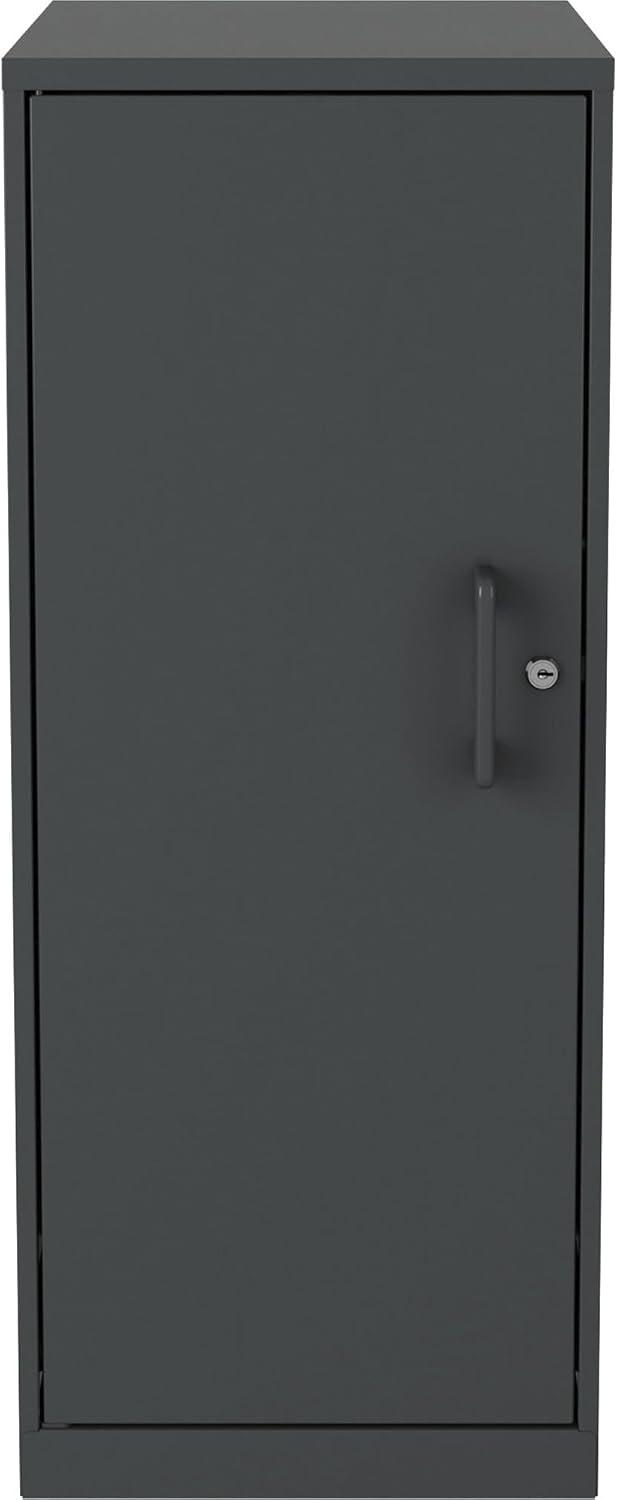 Lorell SOHO Steel Storage Cabinet 18" x 14.3" x 35.5" - 3 x Shelf(ves) - Lockable, Welded, Durable, Humidity Resistant, Temperature Resistant - Graphite - Steel - Recycled