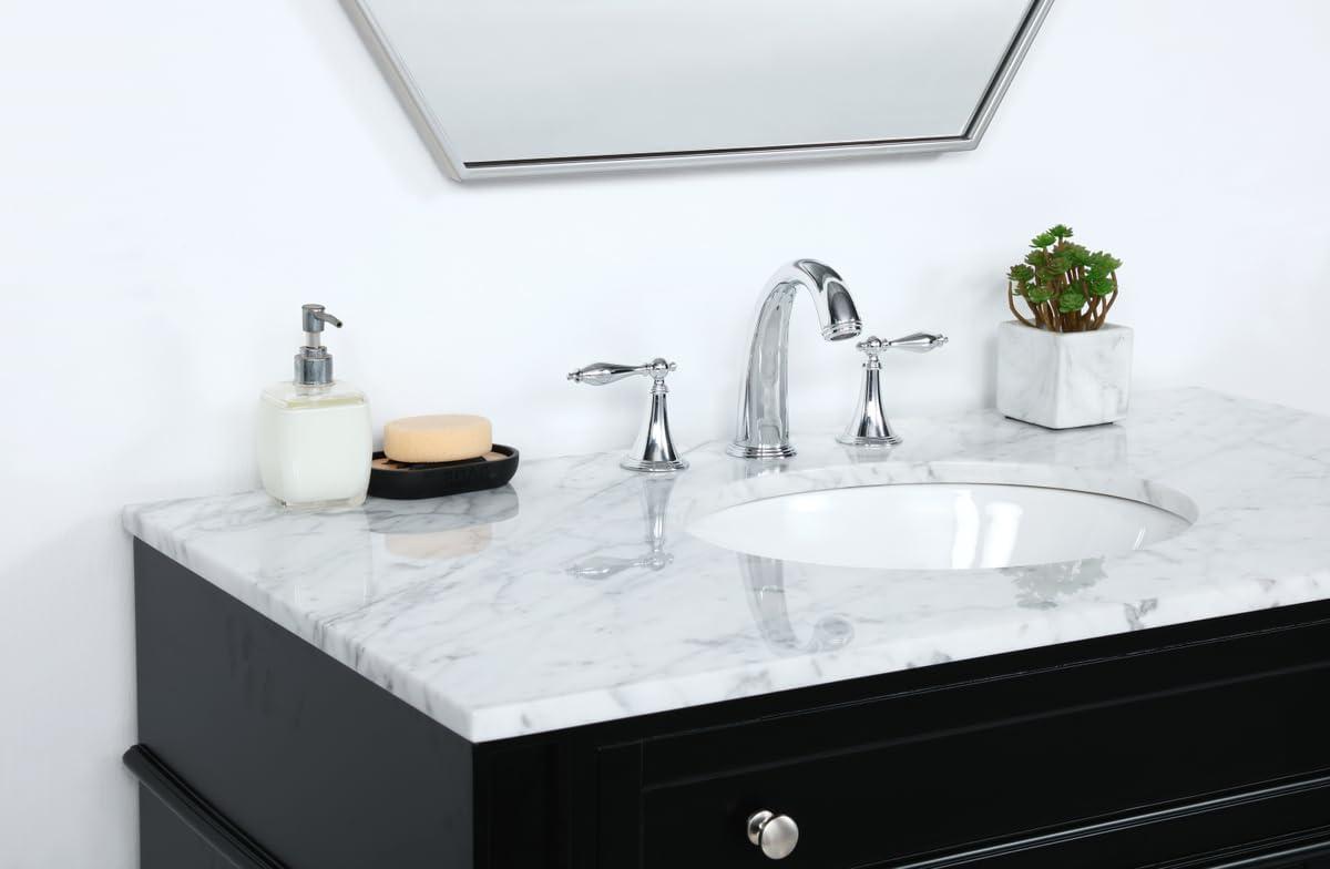 Rivers 40" Free-Standing Single Bathroom Vanity Set with Marble Vanity Top