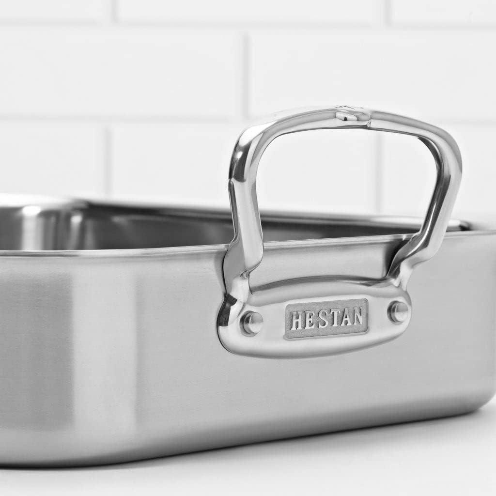 Hestan 14.5" Stainless Steel Roaster with Rack and Handles