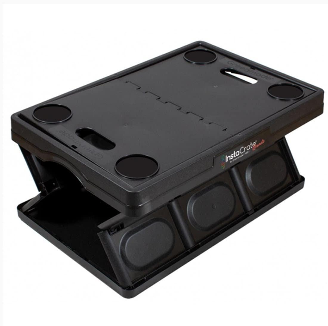 Black Recycled Plastic Collapsible Storage Container with Lid, 16.5 Gallon