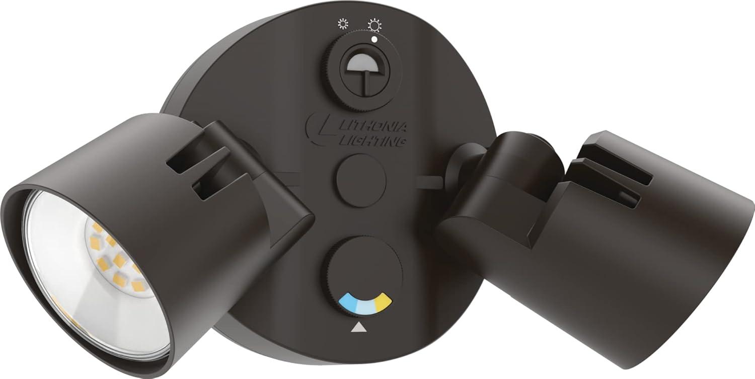 2 - Head Hardwired Dusk to Dawn Outdoor Security Flood Light with Motion Sensor