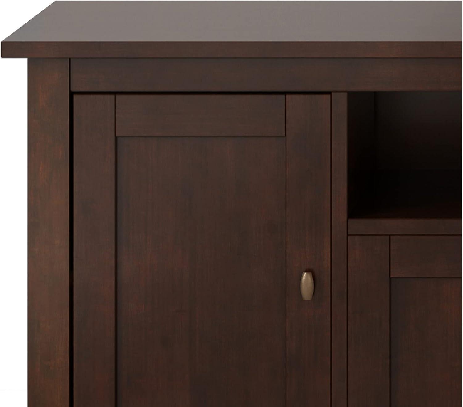 Simpli Home Warm Shaker 47"W Solid Wood TV Stand for TVs up to 55" with 2 Storage Cabinets and 2 Drawers