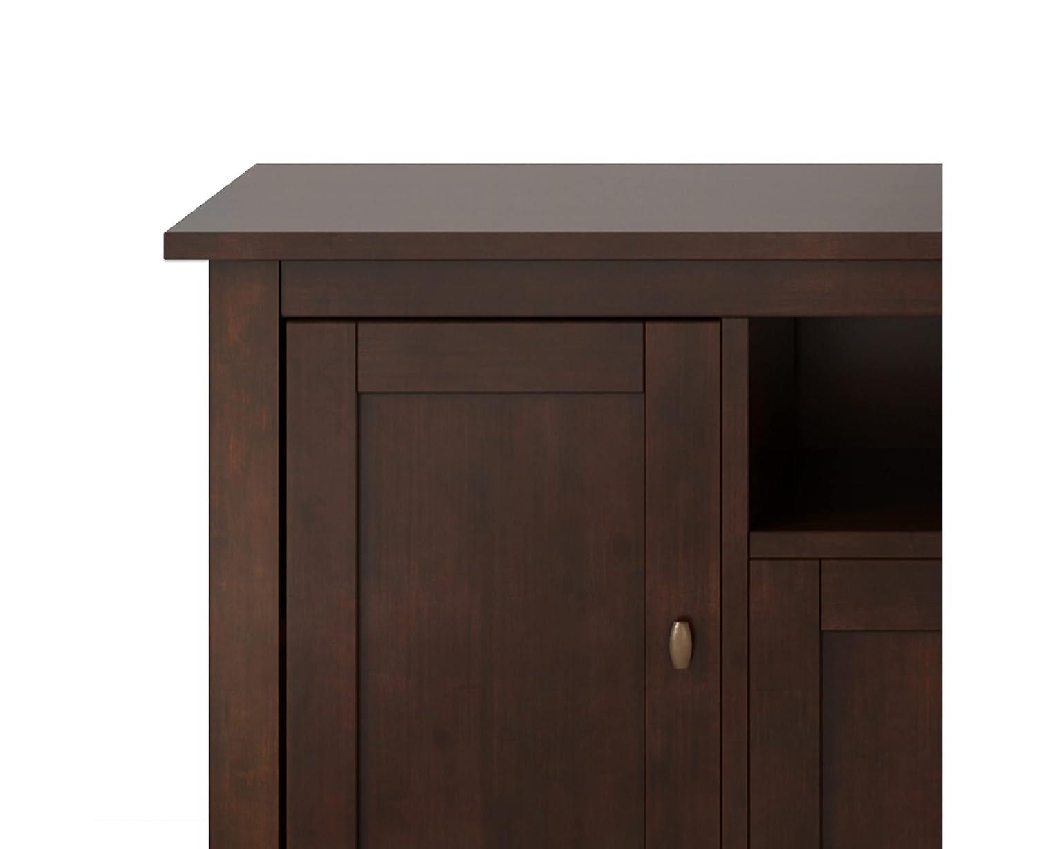 Simpli Home Warm Shaker 47"W Solid Wood TV Stand for TVs up to 55" with 2 Storage Cabinets and 2 Drawers