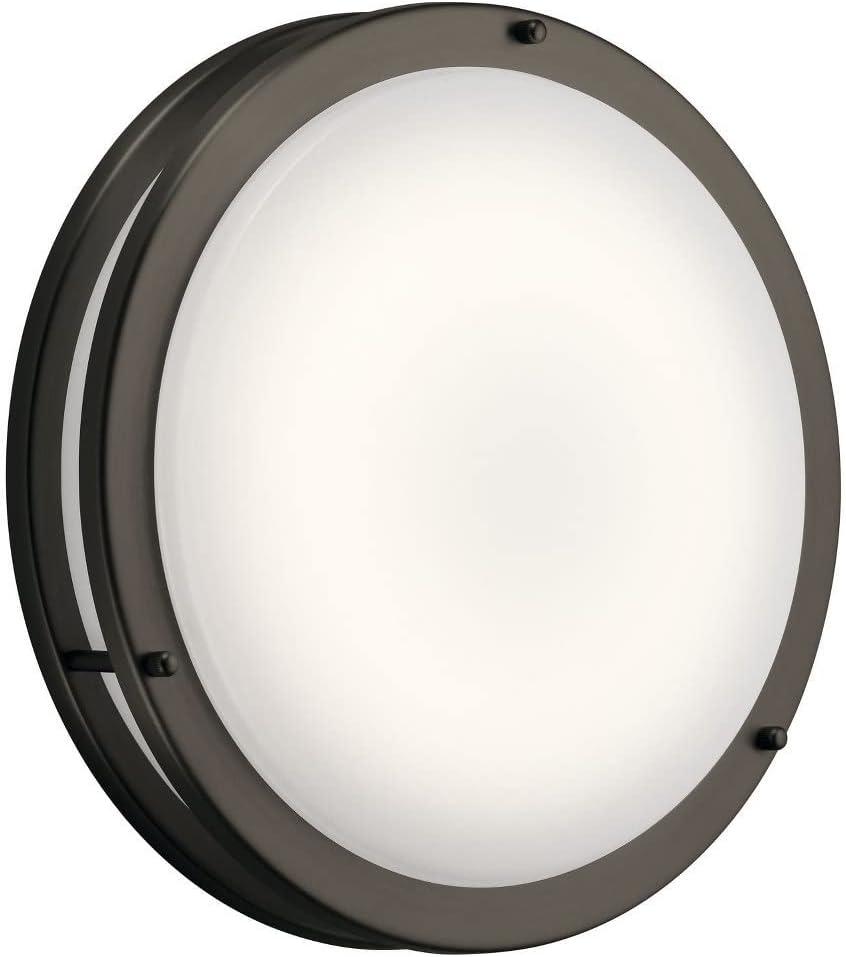 Kichler 10769Led Avon 14" Wide Integrated Led Flush Mount Drum Ceiling Fixture - Bronze