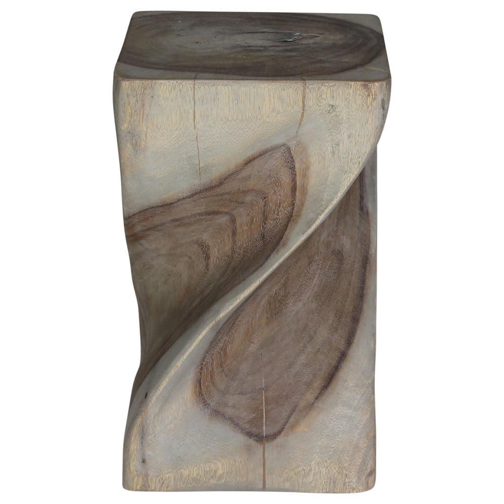 Haussmann® Original Wood Twist Stool 14 X 14 X 20 In High Walnut Oil