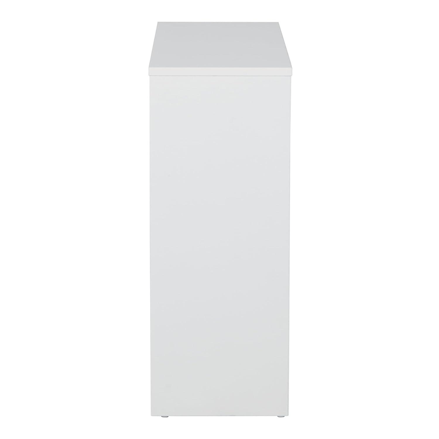 OSP Home Furnishings Prado 30 inch 2 Shelf White Bookcase Engineered Wood