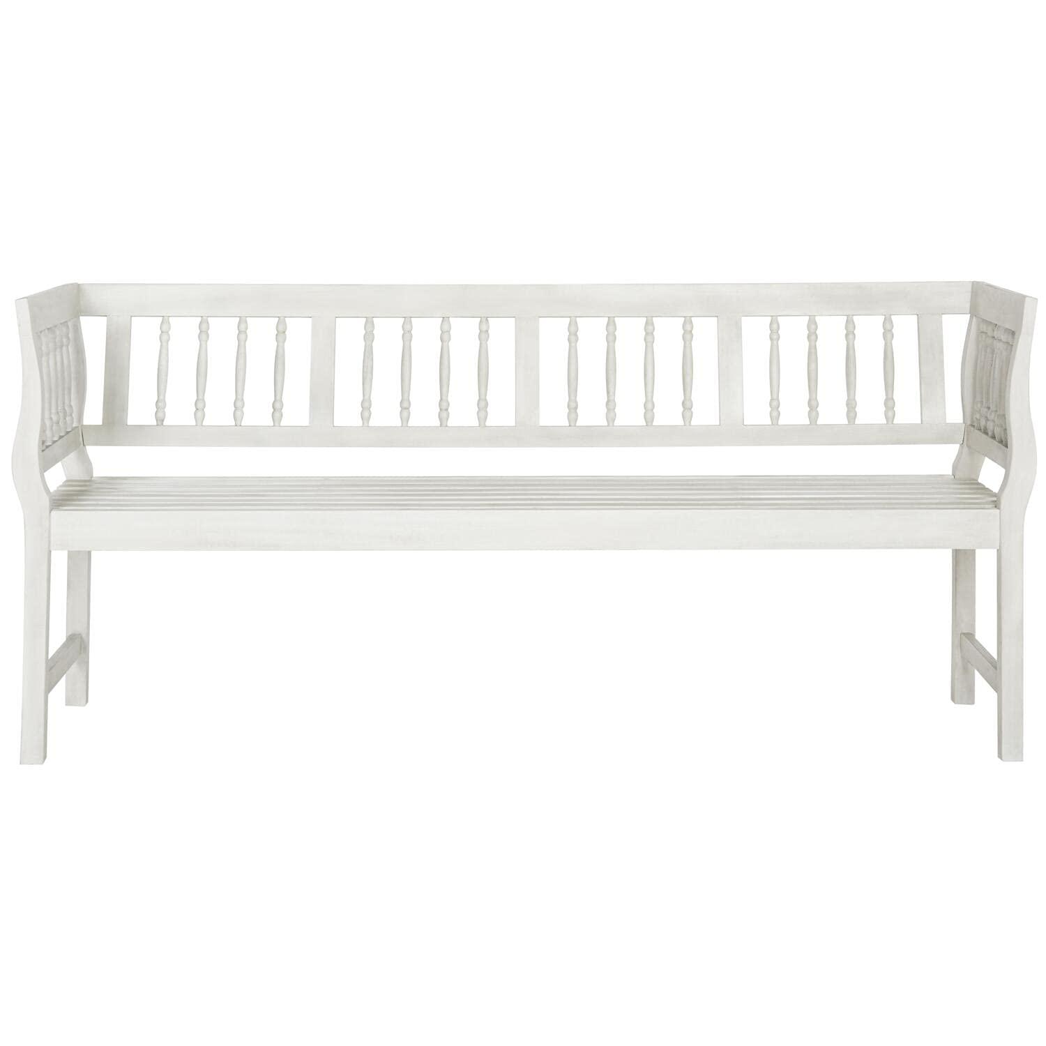 Brentwood Bench - Outdoor - PAT6732 - Beach House Blue/Beige - Safavieh