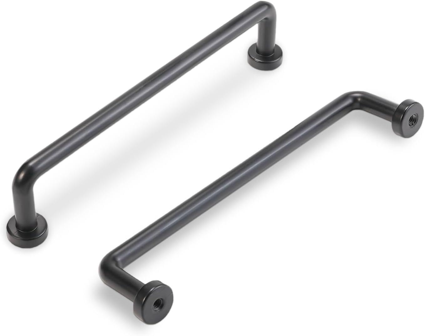 Matte Black Zinc Modern Cabinet Bar Pulls with Mounting Hardware