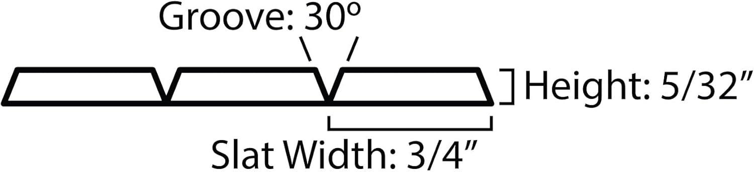 Architectural Products by Outwater L.L.C. Outwater 4Ft Wide X 8Ft High X 5/32In Thick Unfinished Maple Veneer Decorative Wall Tambour Panel With 3/4In 30-Degree Groove Slats – Flexible
