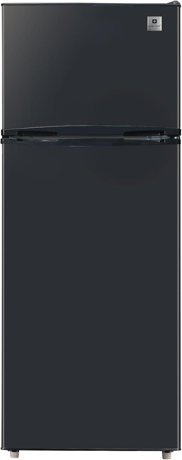 ARCTIC CHEF Reversible Hinged 75 Cu Ft 2-Door Top Freezer Refrigerator Black