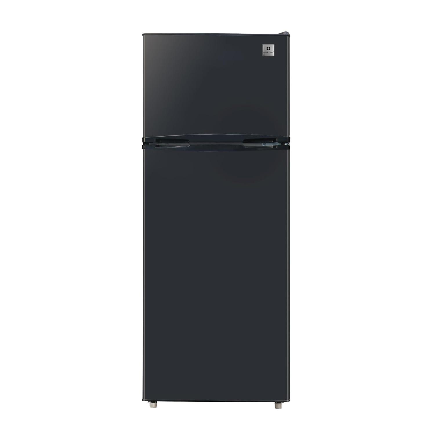 ARCTIC CHEF Reversible Hinged 75 Cu Ft 2-Door Top Freezer Refrigerator Black