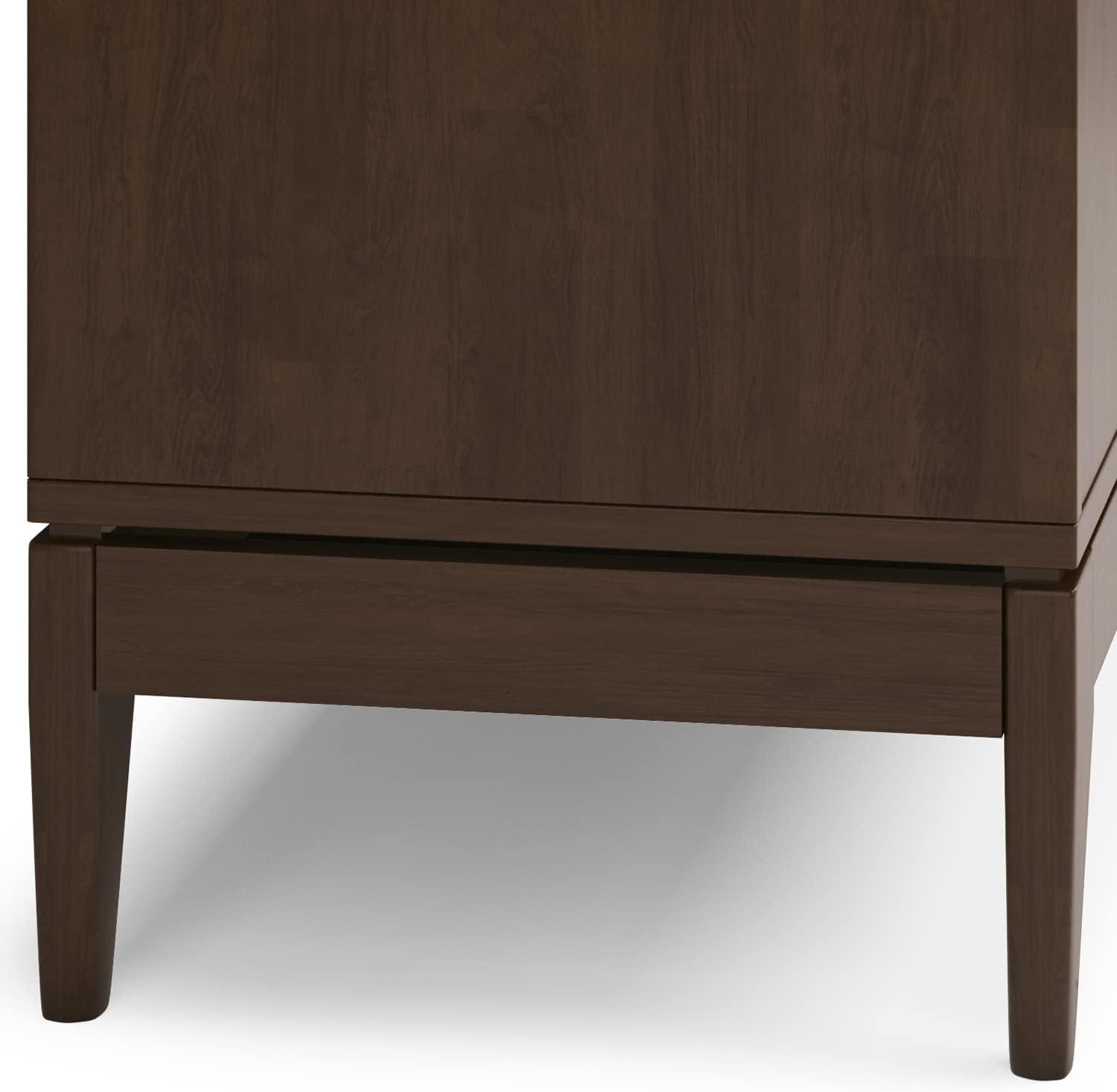 Harper SOLID HARDWOOD 60" Wide Design Sideboard Buffet in Walnut Brown