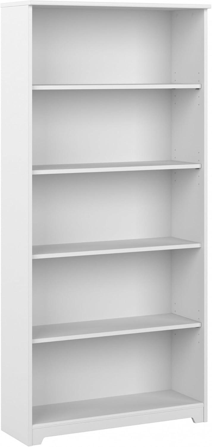 Bush Furniture Cabot 5-Shelf 66.3H Bookcase White WC31966