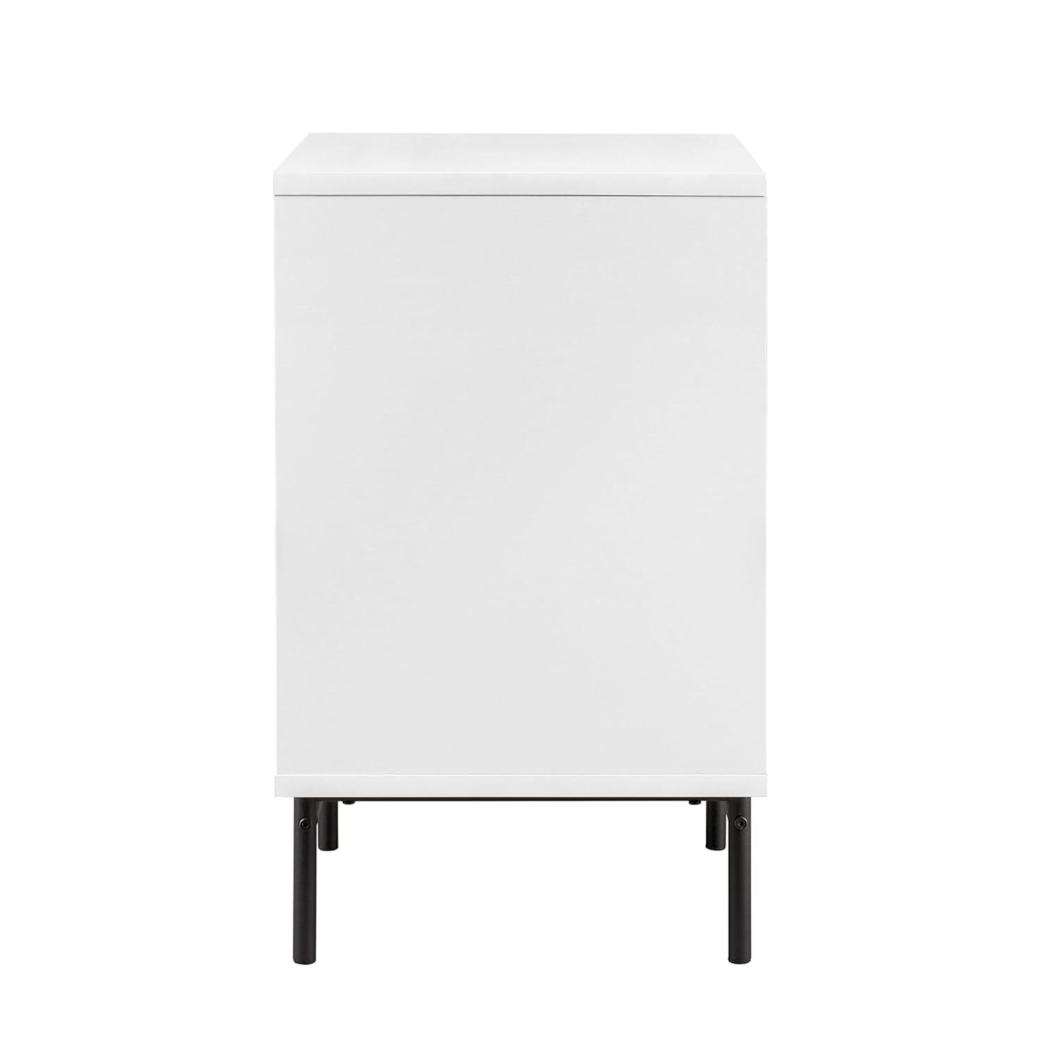 Walker Edison 18" Contemporary Engineered Wood 1-Drawer Nightstand in White