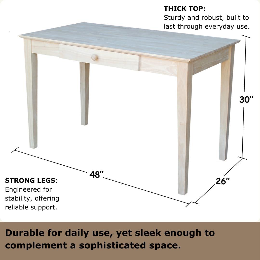 48" Writing Desk Unfinished - International Concepts