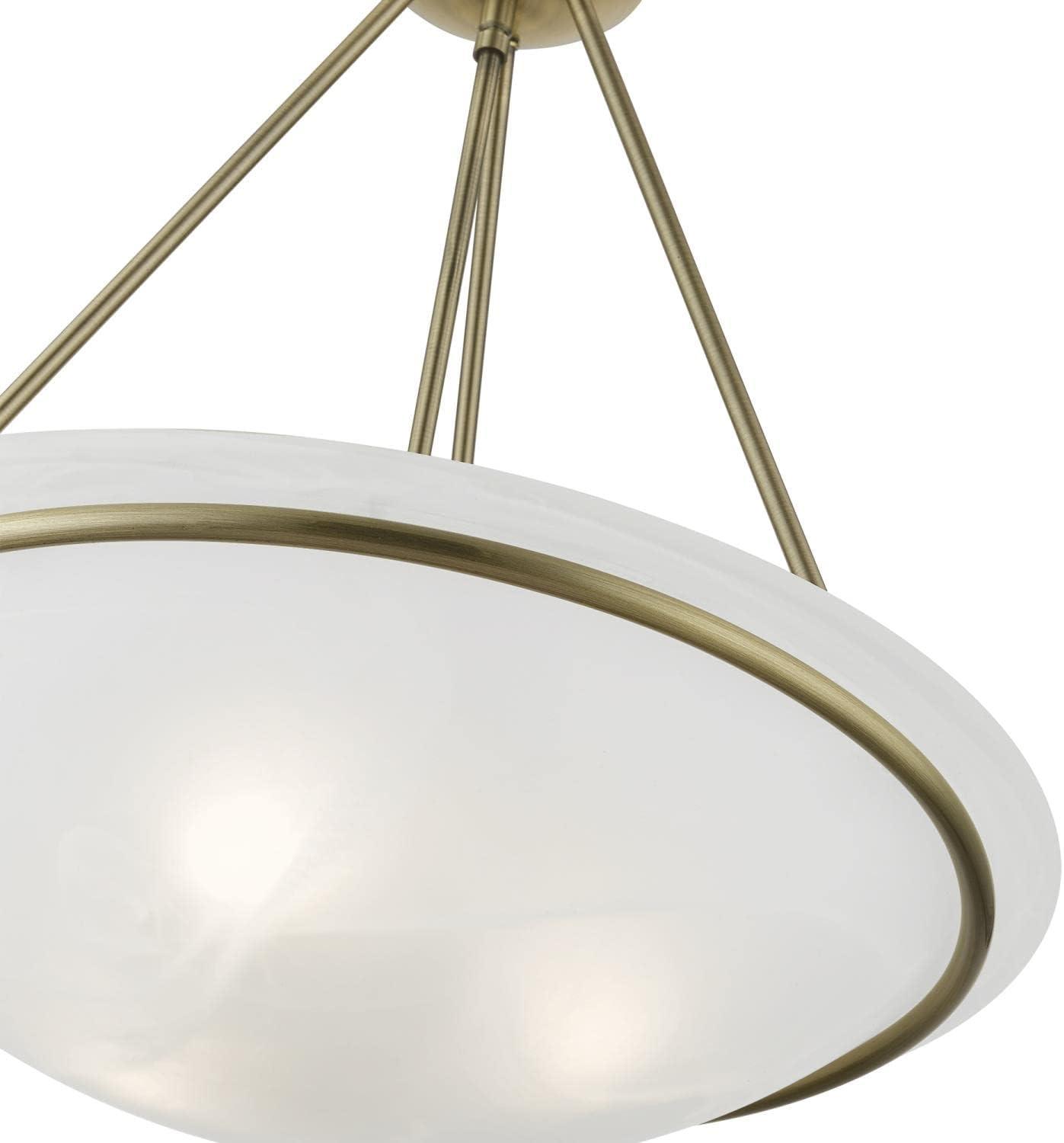 Livex Lighting Newburgh 3 - Light Pendant in  Antique Brass