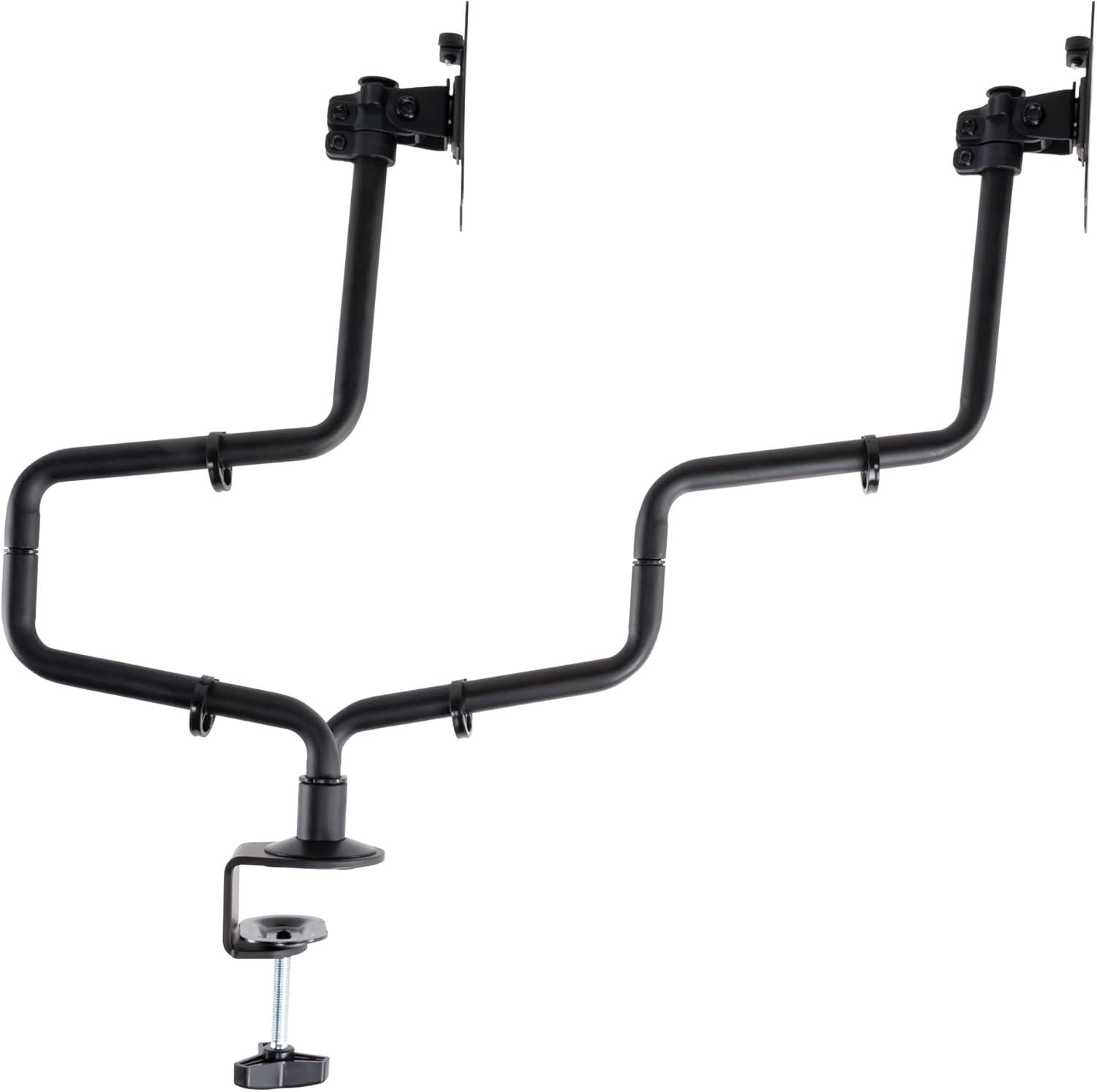 Metal Art Dual Monitor Arms, Black