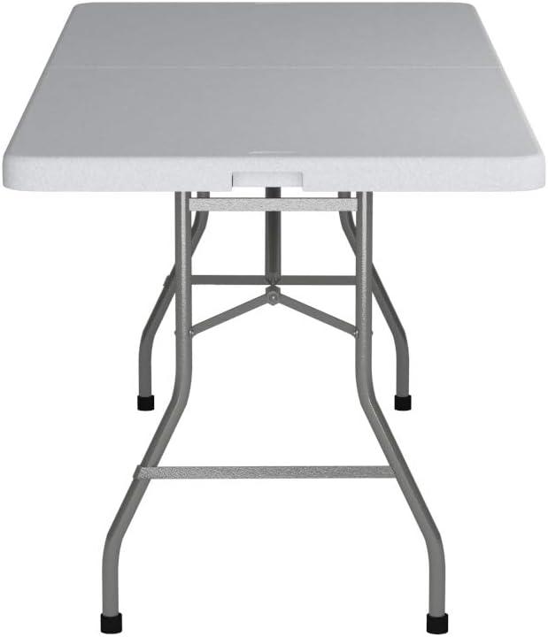 Office Star Products 72" Rectangle Center Fold Multi Purpose Folding Table - White