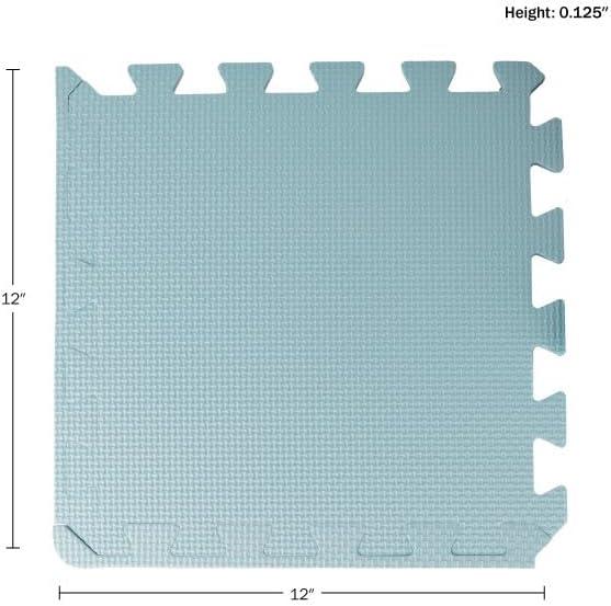 Stalwart Foam Floor Tiles 20-Pack - 20 SQFT Puzzle Mat Playmat (Blue)