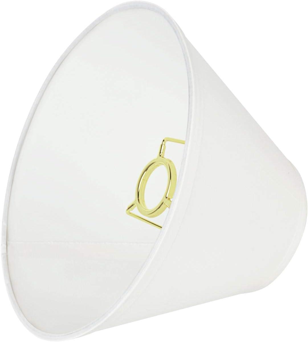 Aspen Creative 58762 Transitional Hardback Empire Shape UNO Construction Lamp Shade in White, 11" Wide (4" x 11" x 7")