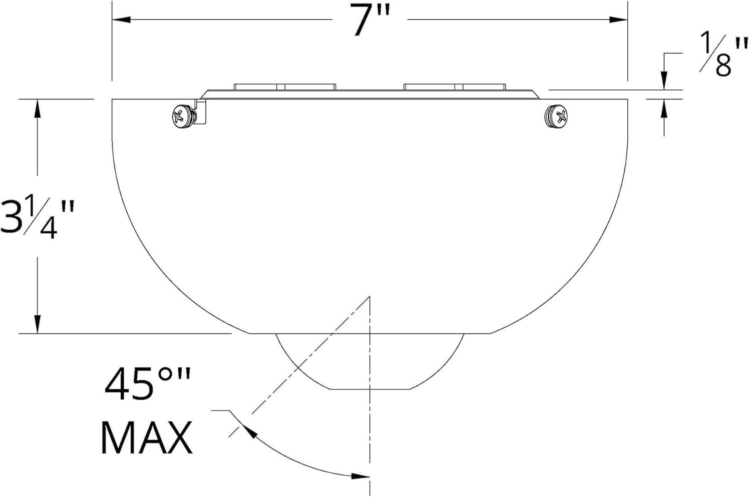 Matte Black Ceiling Fan Slope Kit for 45 Degree Angles