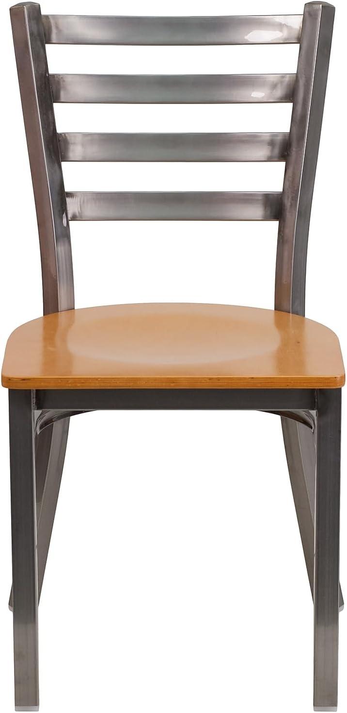 Flash Furniture Kendall Clear Coated Ladder Back Metal Restaurant Chair
