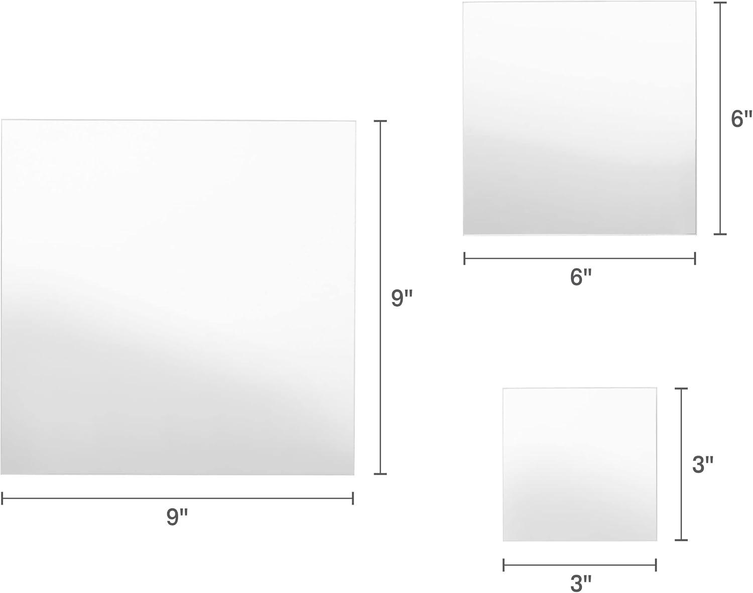 Elements Set of 7 Frameless Wall Mirrors