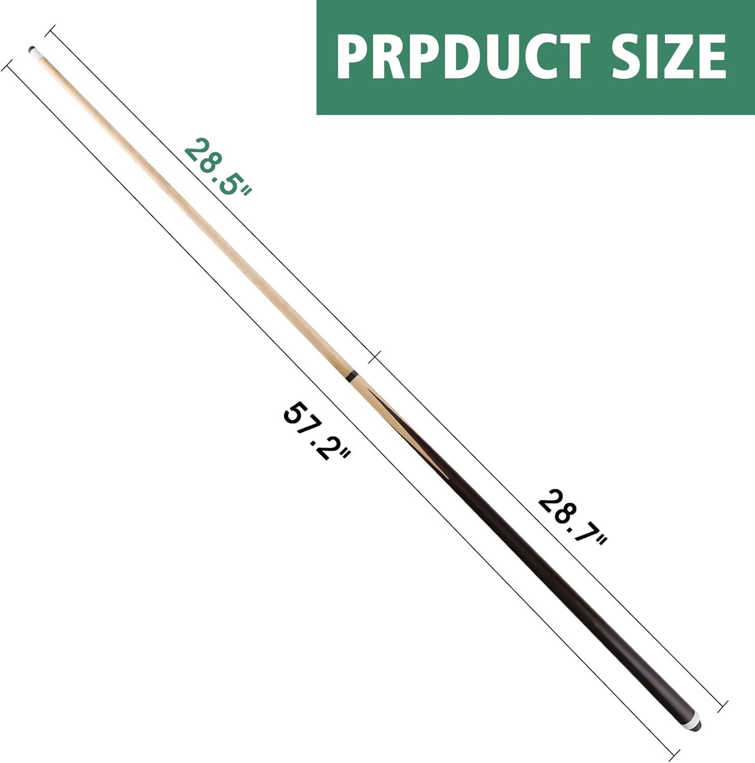 JX Pool Cues for Kids 36inch 58inch Shorty Cues Billiard House Cue Sticks for Child Hardwood Billiard Cue Sticks 13mm Glue-on Tips,Set of 2