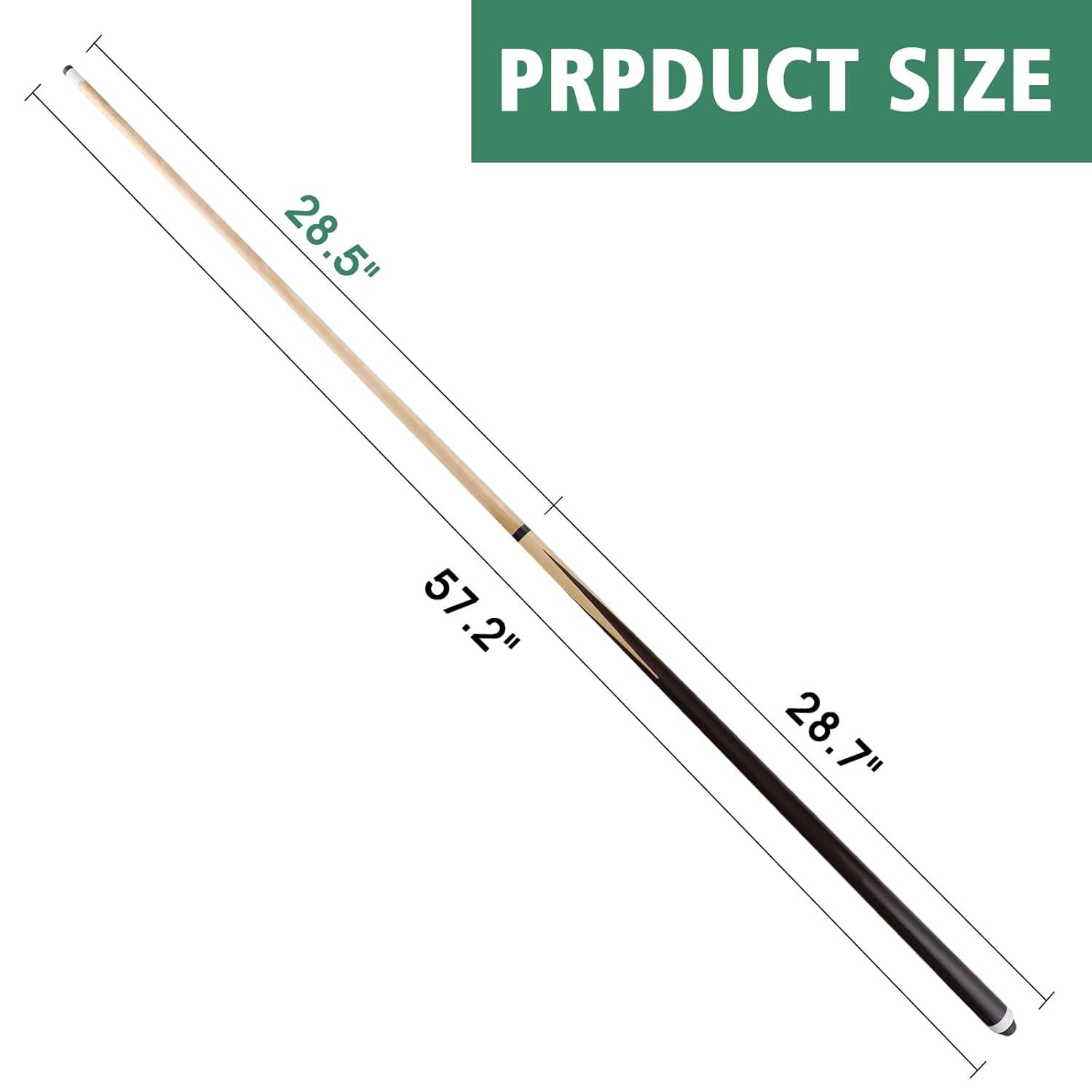 JX Pool Cues for Kids 36inch 58inch Shorty Cues Billiard House Cue Sticks for Child Hardwood Billiard Cue Sticks 13mm Glue-on Tips,Set of 2