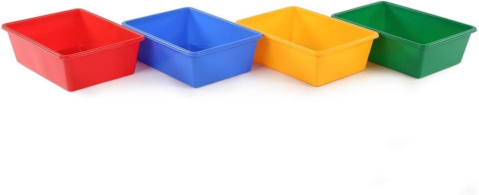 Humble Crew Large Plastic Storage Bins, Set of 4, Primary Colors