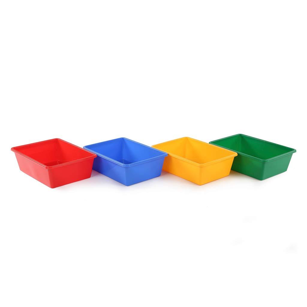 Humble Crew Large Plastic Storage Bins, Set of 4, Primary Colors