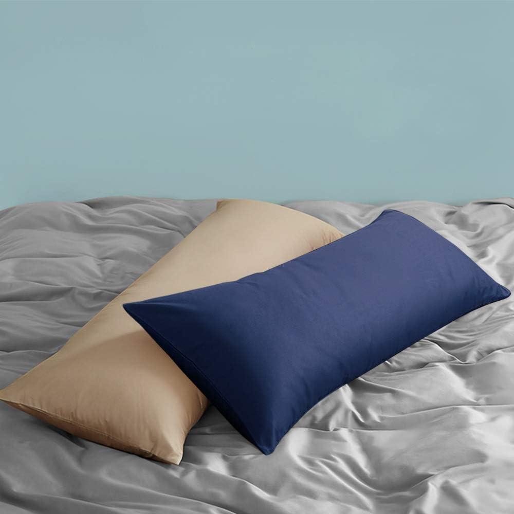 Navy Microfiber Hypoallergenic Body Pillowcase with Envelope Closure