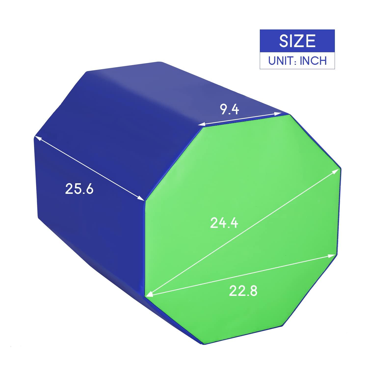 FDW Octagon Tumbler Octagon Mat Gymnastics Gymnastic Equipment Mat Tumbling Mats for Gymnastics Gym Fitness Home, Blue